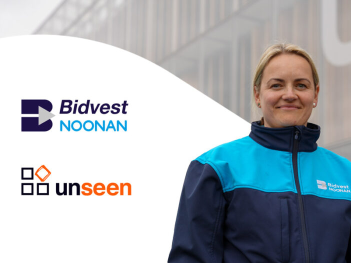 Bidvest Noonan and Unseen logos and photo of cleaning operative